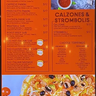 Menu as of August 2023 (p. 1)