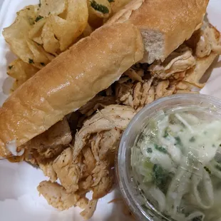 Flipped chicken sandwich