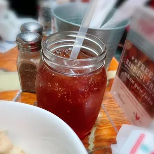 Iced tea (no sugar)