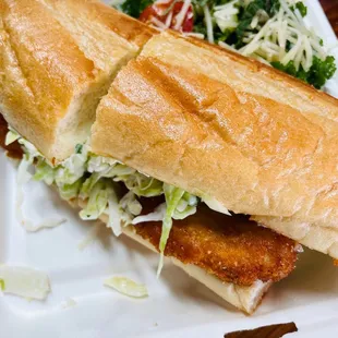 Fried Chicken Sandwich &amp; Small Kale Salad