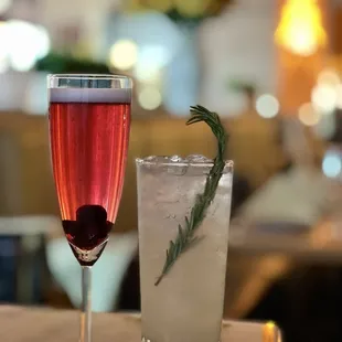 Ophelia's Fate &amp; Pear Thee Well cocktails.