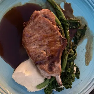 Bone-in Pork Chop with Butter Sage Sauce