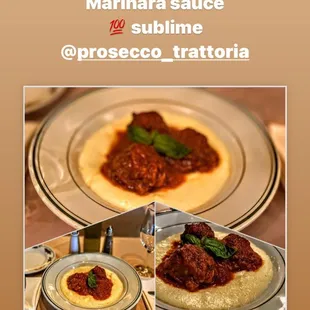 Meatballs and Polenta