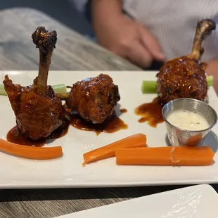 Chicken lollipops w/Korean sauce