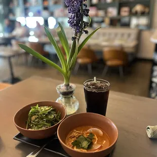 House Farmers Market Salad and tortilla tomato soup - part of lunch special
