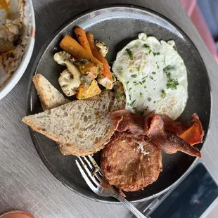 a plate of food on a table