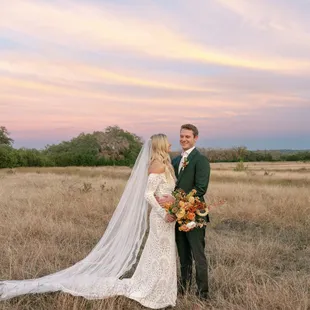 Sunset couples portraits in December in the Texas Hill Country