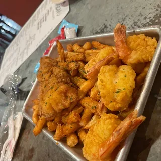 Fried Catfish and Shrimp Platter