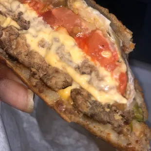 Double cheeseburger  with no onions