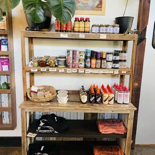 Specialty food items and store branded merch
