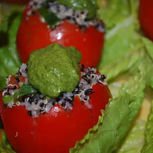 stuffed tomatoes with pesto