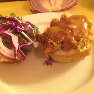 No Oink Chipotle BBQ Sliders with a organic black strap molasses Chipotle BBQ Sauce by Prosperity of the Lotus Foods