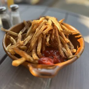 Hand Cut French Fries. Delish.