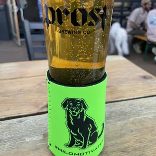 Milo enjoying beers!!  Very dog friendly !!