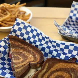 Rueben with basket of fries!