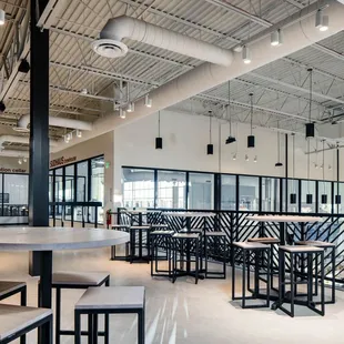 the interior of the brewery