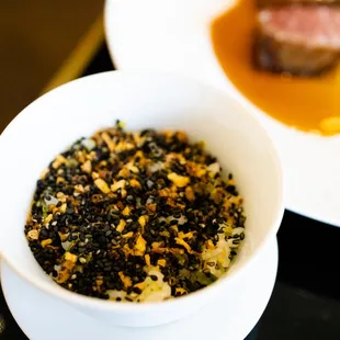 rice (with the wagyu)