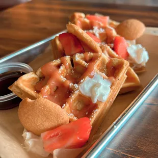 Guava Cream Protein Waffle