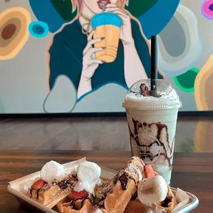 S'mores Protein Waffle &amp; Protein Shake