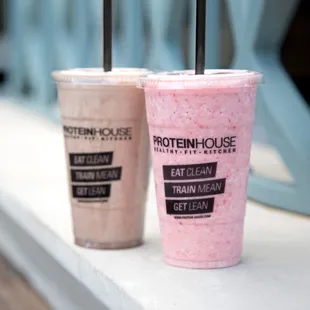 two smoothie drinks