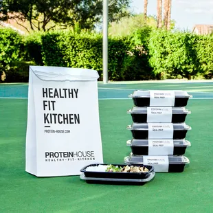 a bag of healthy fit kitchen food