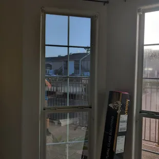 Xpel Vision residential window tint in silver 30% side by side comparison