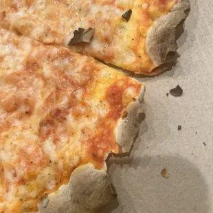 So thin it crumbled and no flavor whatsoever