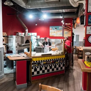 a man working in a restaurant