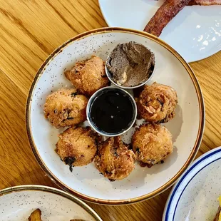 Hush Puppies with coffee butter
