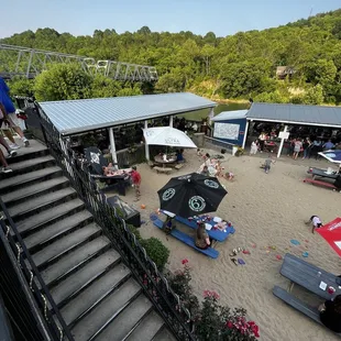 2nd floor view of ground level area