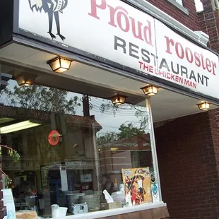 the front of the restaurant