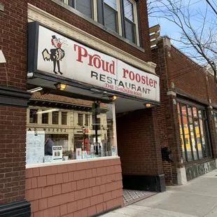 the front of the restaurant