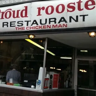 the front of the restaurant