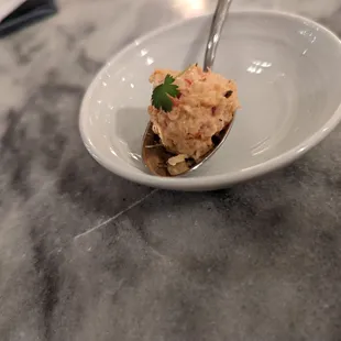 Amuse-bouche, basically shrimp salad