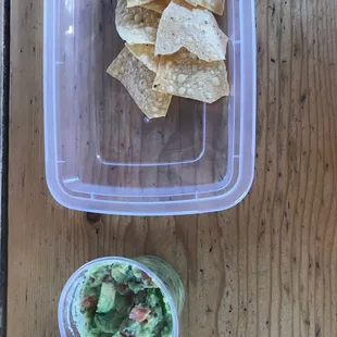 Guacamole and chips