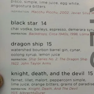 Some cocktail examples