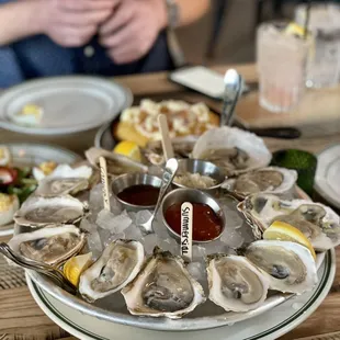 Oysters on the half shell (4 types) were great.