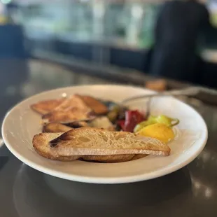 Hummus and pita bread