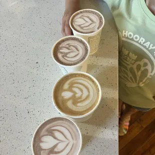 Carmel latte and 3 kids hot !