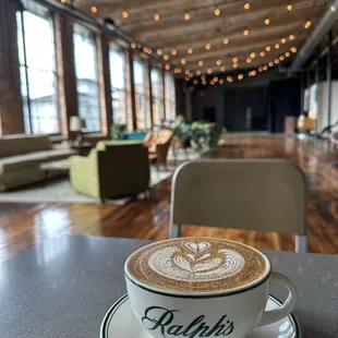 Banana  Bread Latte is Delicious!  The latte art is so pretty Friendly employees! 10/10