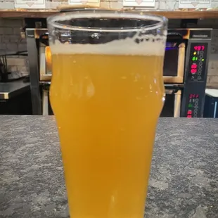 a glass of beer