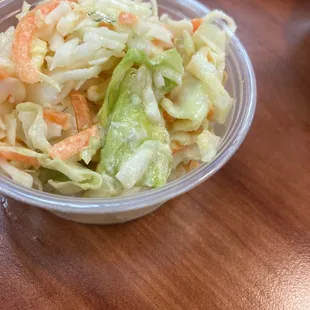 a bowl of coleslaw
