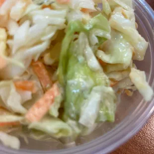 a bowl of coleslaw