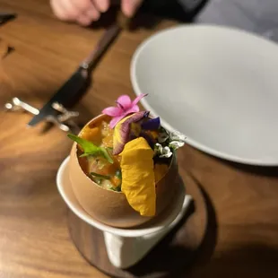This uni egg has been on their menu for 19 years and the decadence is truly upstanding its reputation.