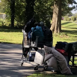 Homeless person living here