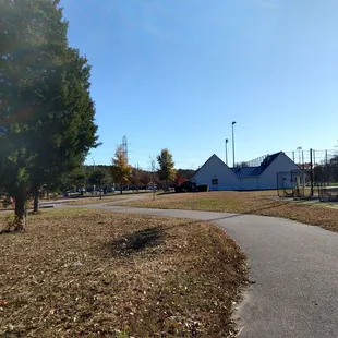 Trail toward the playground and baseball fields