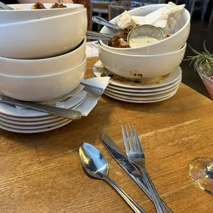 What was left of the appetizers