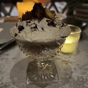 Plantain and hojicha tiramisu