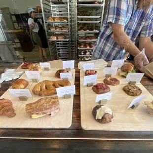 Delicious breads and food.