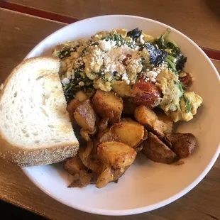 Saturday brunch menu: veggie scramble